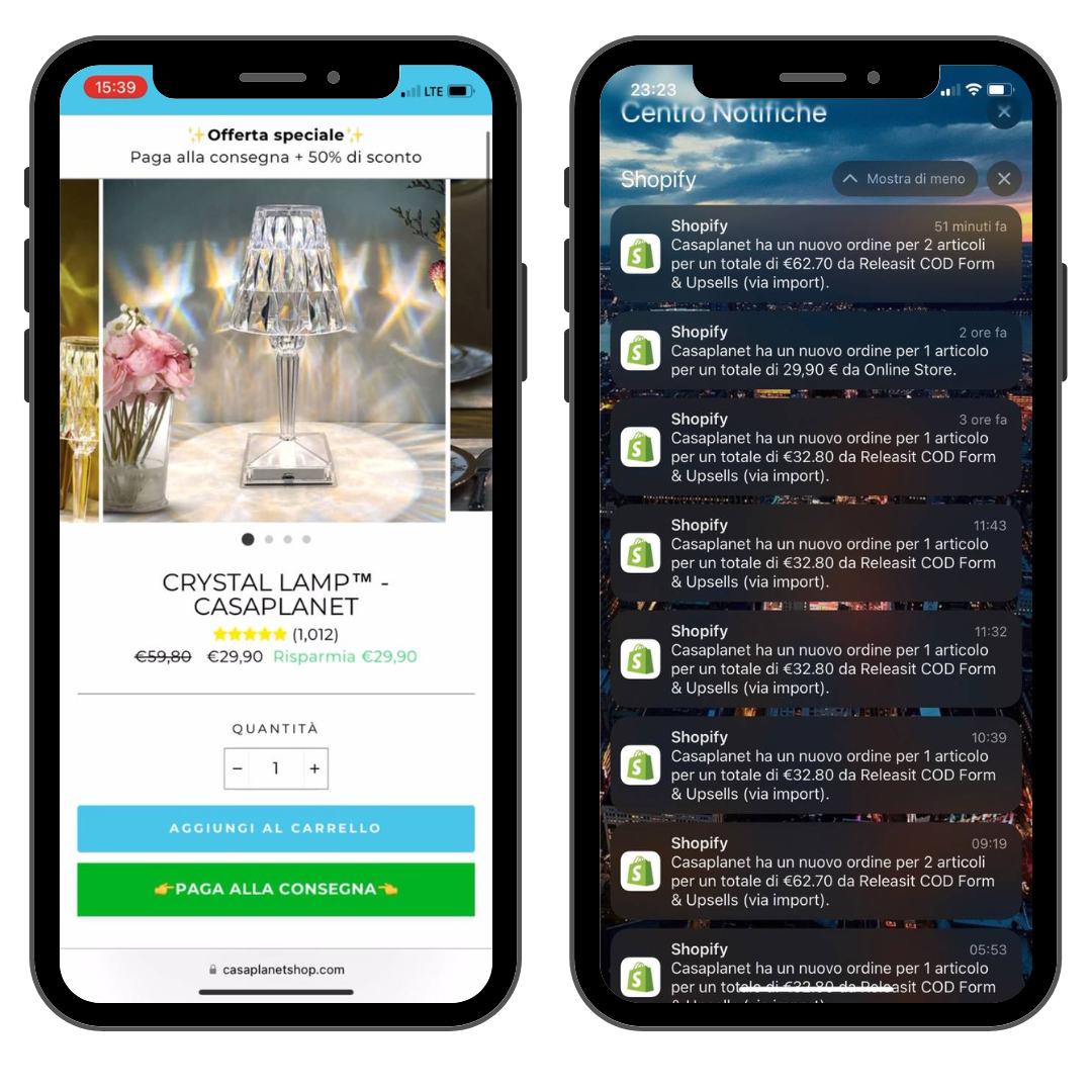 Negozio Shopify Singolo Prodotto